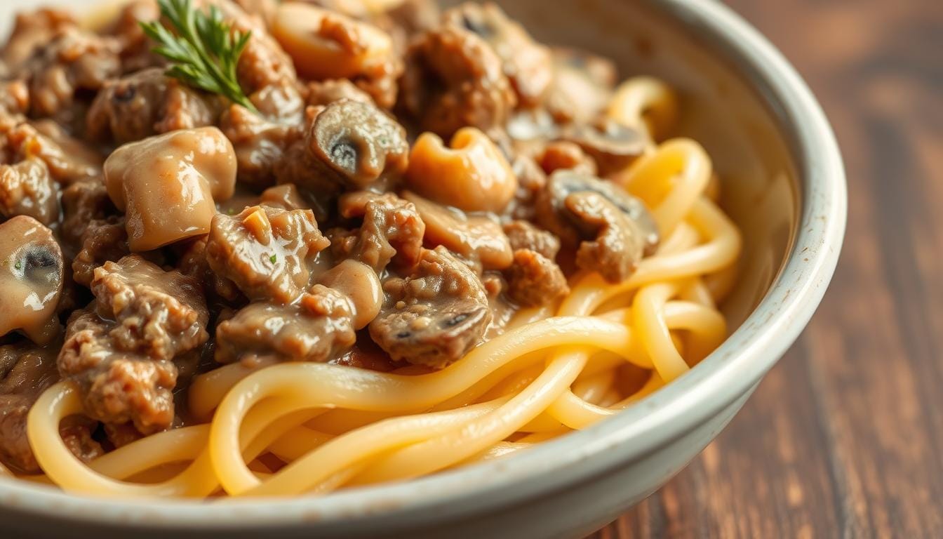 ground beef stroganoff recipe