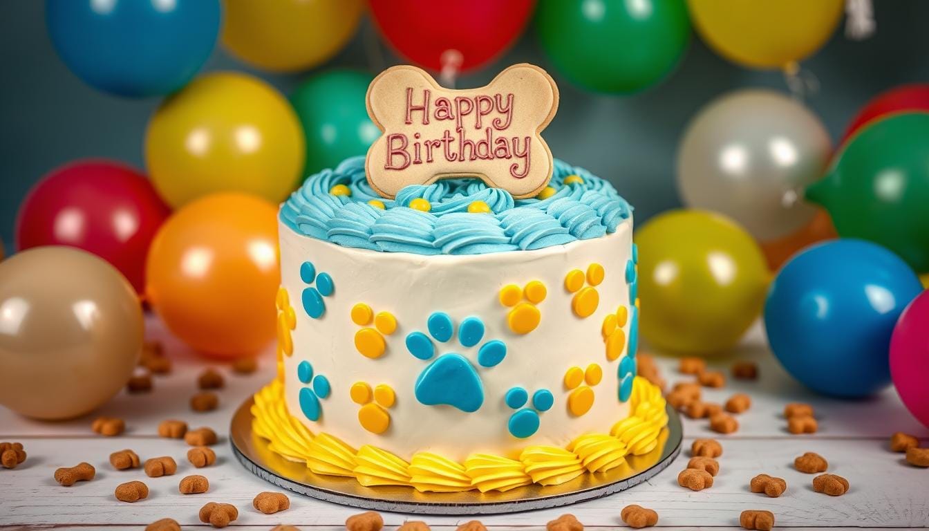 dog birthday cake